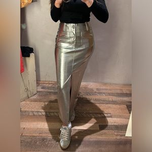 Anthropologie metallic skirt